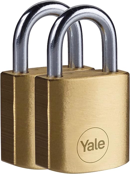 y110b401222 Yale1 Padlock Brass Padlock, 6.3 mm Shackle, 40 mm Body