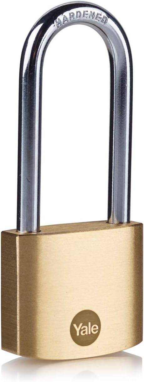 Yale1 Padlock Brass Padlock, 6.3 mm Shackle, 40 mm Body