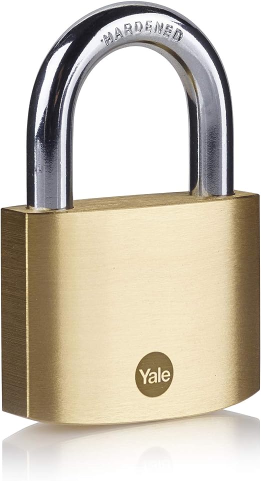 Yale1 Padlock Brass Padlock, 10 mm Shackle, 60 mm Body
