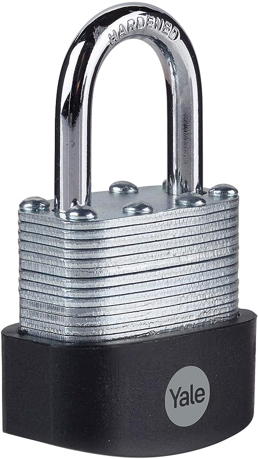 Yale1 Padlock Brass, Steel Steel Padlock, 6 mm Shackle, 47 mm Body