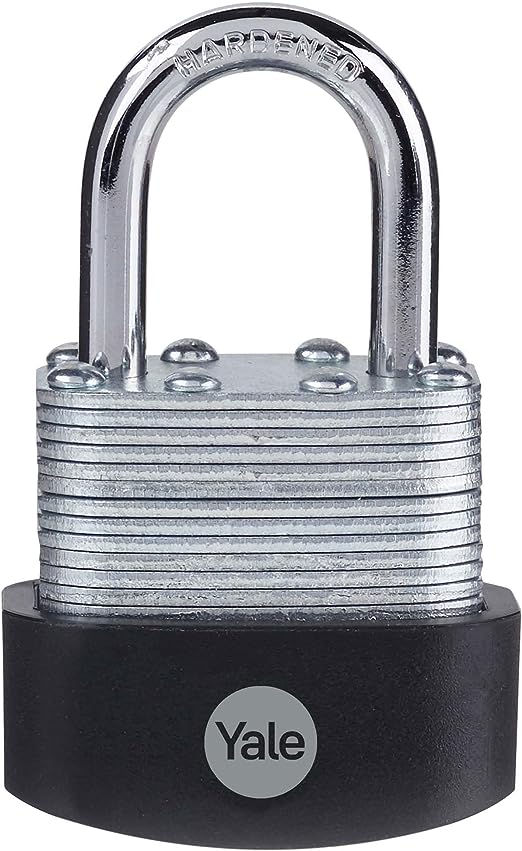 y125b401221 Yale1 Padlock Brass, Steel Steel Padlock, 6 mm Shackle, 47 mm Body