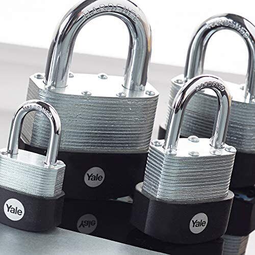 y125b401223 Yale1 Padlock Steel, Brass Steel Padlock, 6 mm Shackle, 47 mm Body