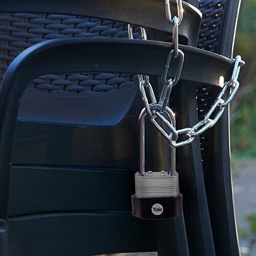 y125b401631 Yale1 Padlock Steel, Brass Steel Padlock, 6 mm Shackle, 47 mm Body