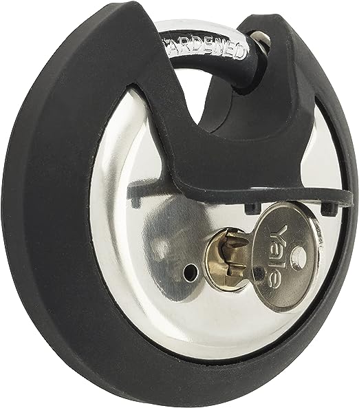 Yale1 Padlock Stainless Steel Padlock Weatherproof, 9.5 mm Shackle