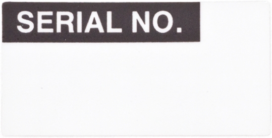 Brady Adhesive Pre-Printed Adhesive Label. Quantity: 120 Per Pack