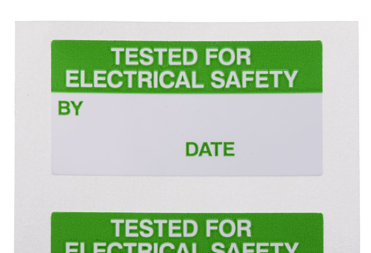 Brady Adhesive Pre-Printed Adhesive Label-TESTED for ELECTRICAL SAFETY-. Quantity: 120 Per Pack