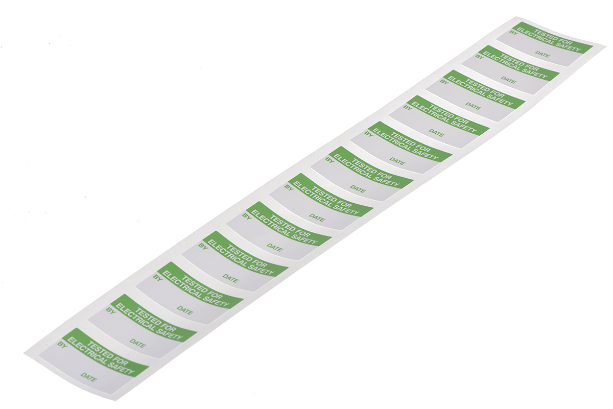 y192617 Brady Adhesive Pre-Printed Adhesive Label-TESTED for ELECTRICAL SAFETY-. Quantity: 120 Per Pack