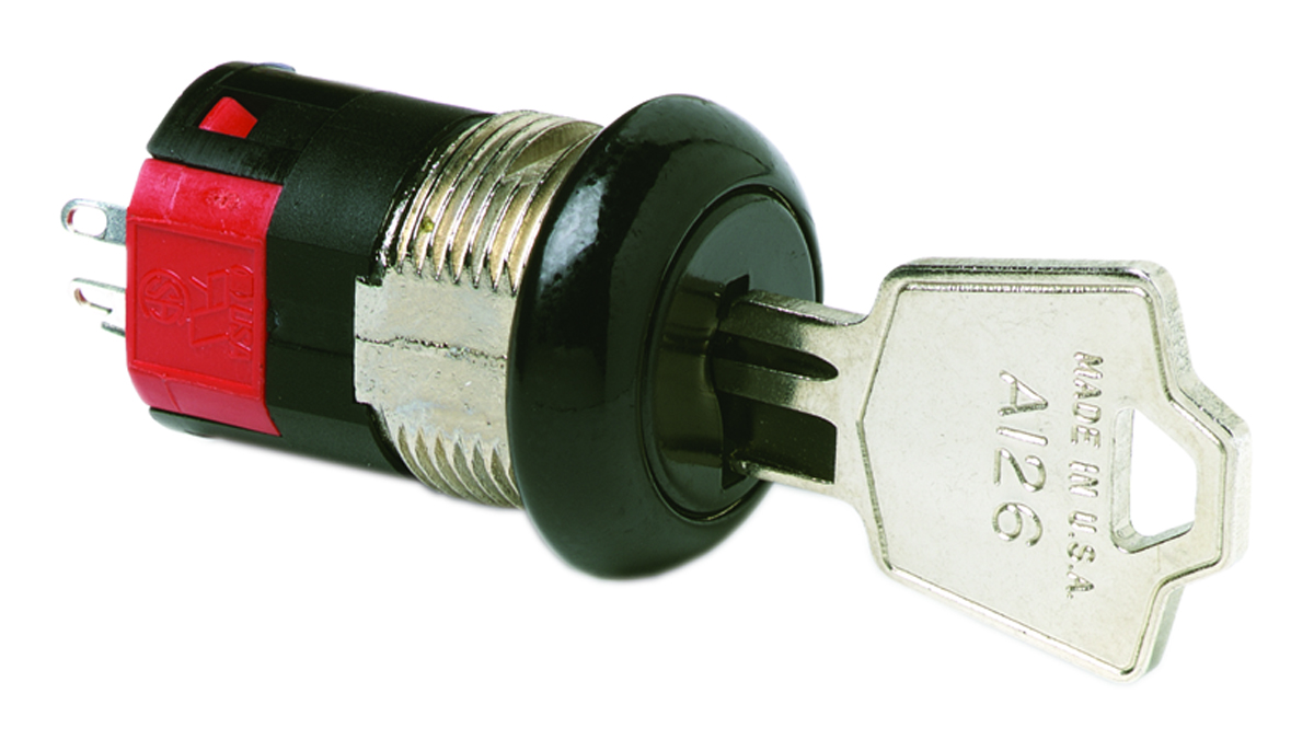 C & K Key Switch, DPST, 4A 2-Way Flat-Key