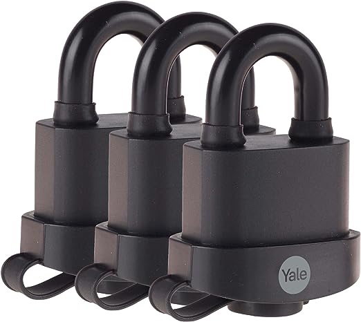 y220b511183 Yale1 Padlock Padlock Weatherproof, 9 mm Shackle, 53 mm Body