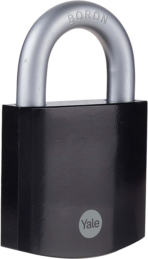 Yale1 Padlock Hardened Steel Steel Padlock, 9 mm Shackle, 48 mm Body