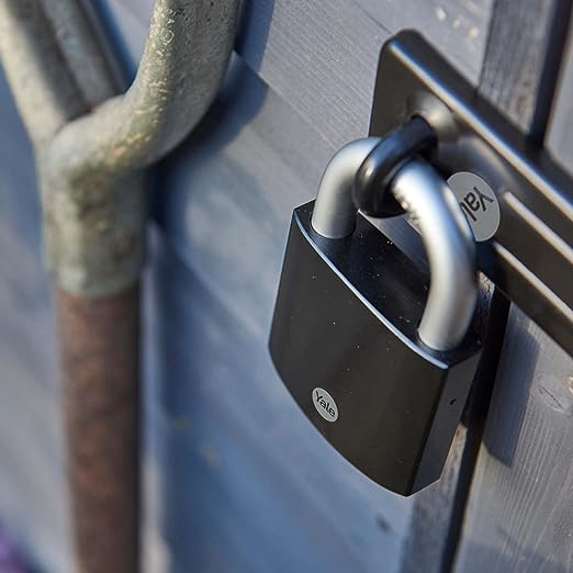 y90sb451291 Yale1 Padlock Hardened Steel Steel Padlock, 9 mm Shackle, 48 mm Body