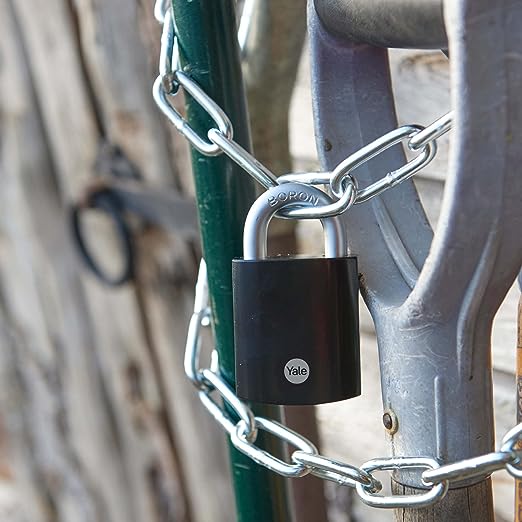 y90sb451291 Yale1 Padlock Hardened Steel Steel Padlock, 9 mm Shackle, 48 mm Body