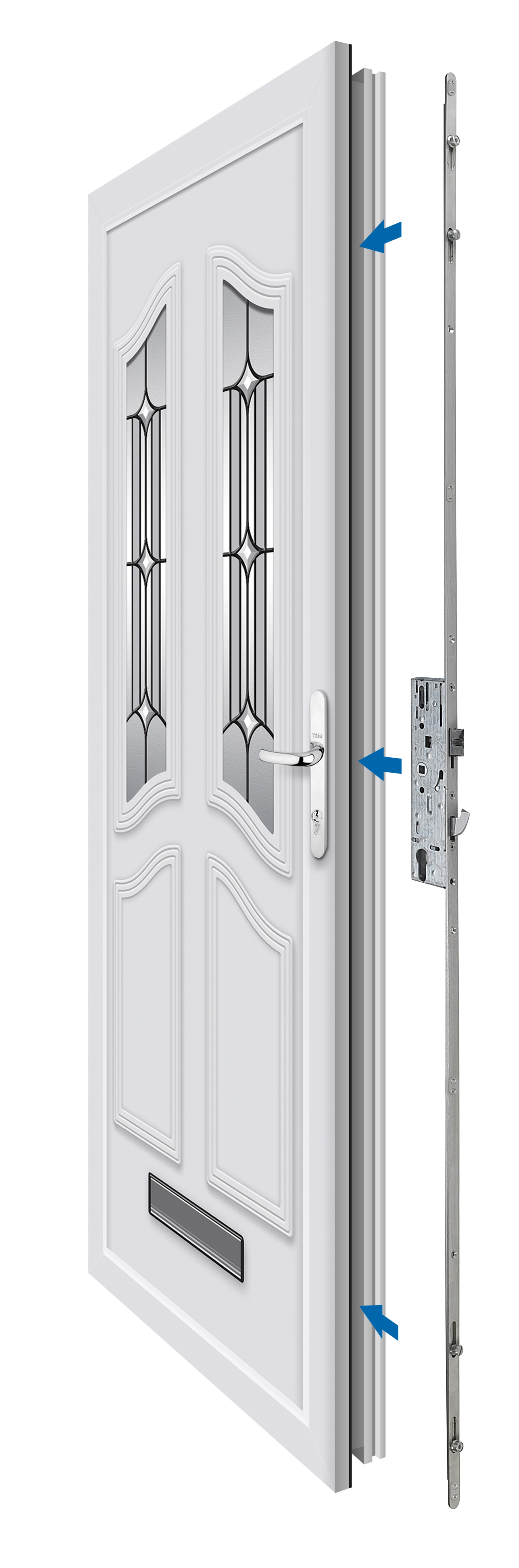 Yale1 YDM-UNI-PVCU-35 YDM Multi-Point Door Lock