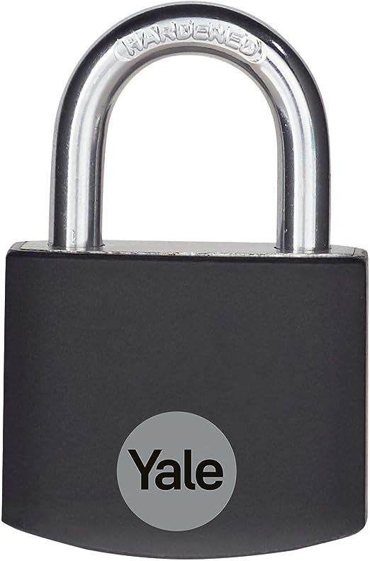 ye3b381191bk Yale1 Padlock Aluminium Padlock, 6 mm Shackle, 42 mm Body