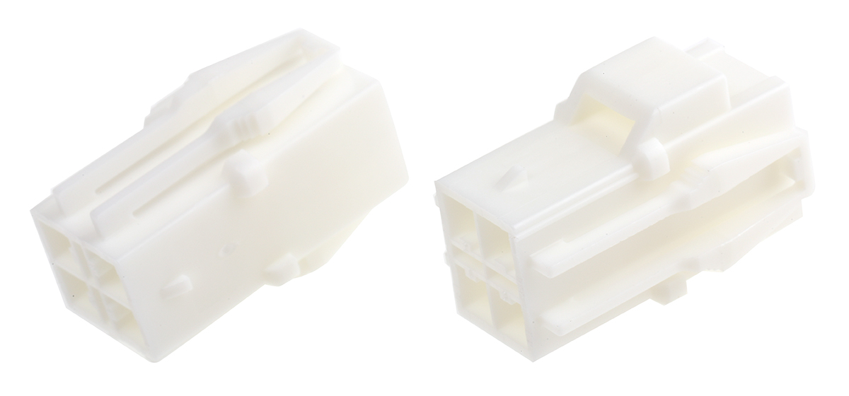 JST, YLR Female Connector Housing,  4.5 mm Pitch,  4 Way,  2 Row Straight