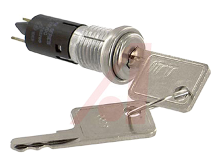 C & K Key Switch, SPST, 4A 2-Way Flat-Key