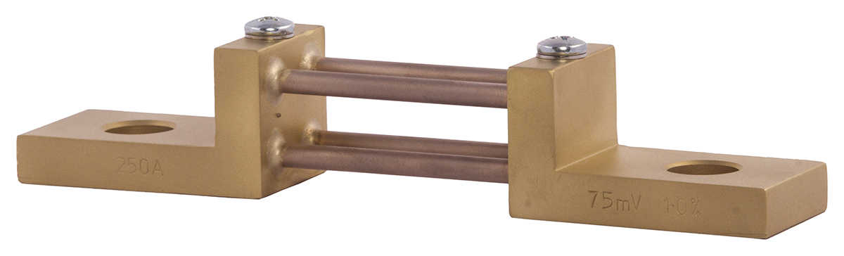 Sifam Tinsley Brass Ended Shunt, 250 A Max 75mV, ±0.5 % Accuracy