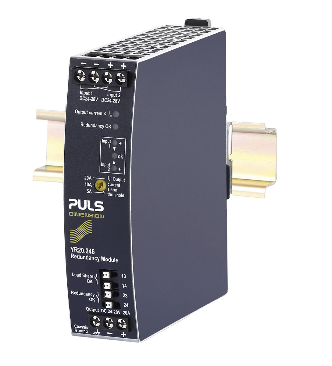 PULS Redundancy Module for use with 1+1 Redundancy with Automated Load Sharing, YR Series