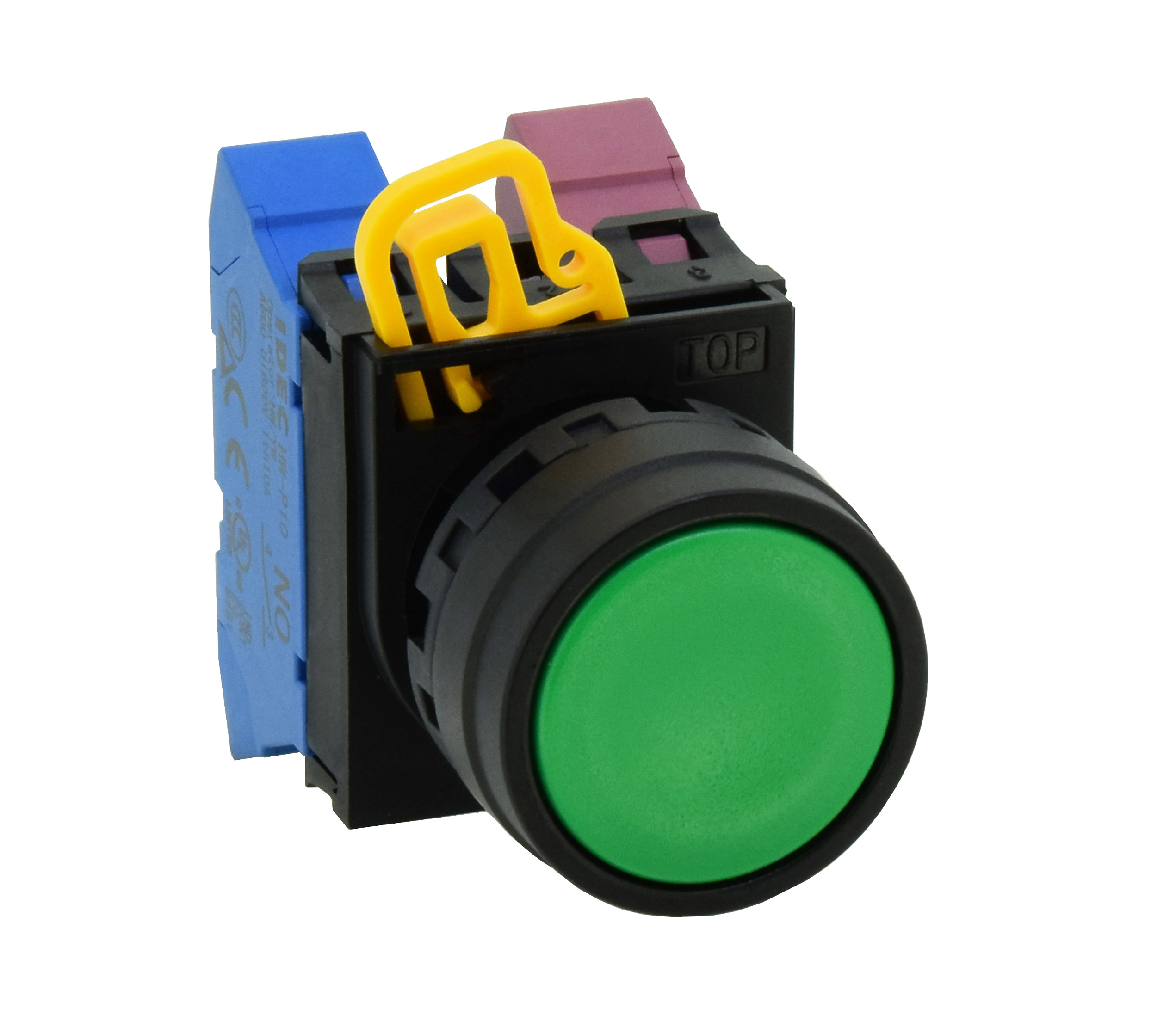Idec YW1B Series Black Maintained Push Button Head, 22 mm Cutout, IP65