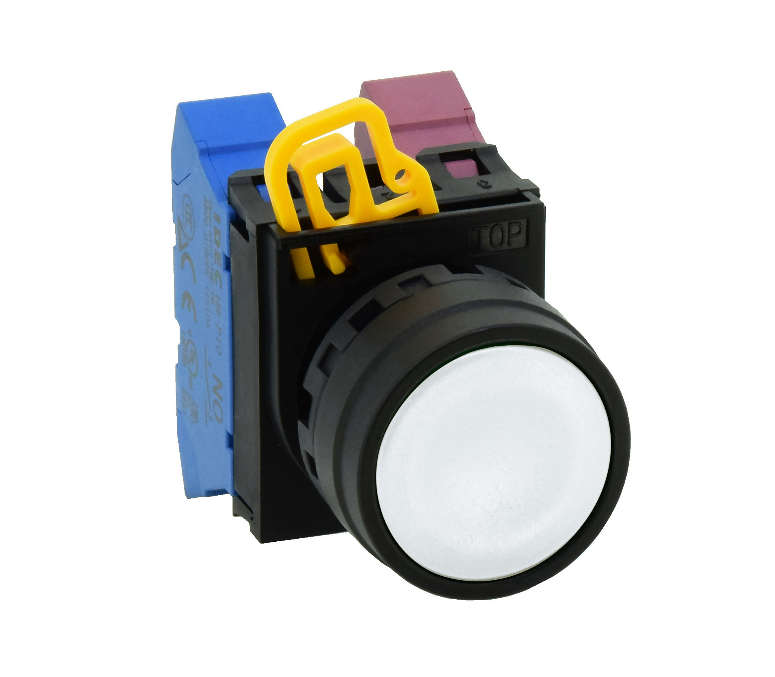 Idec YW1B Series Black Maintained Push Button Head, 22 mm Cutout, IP65