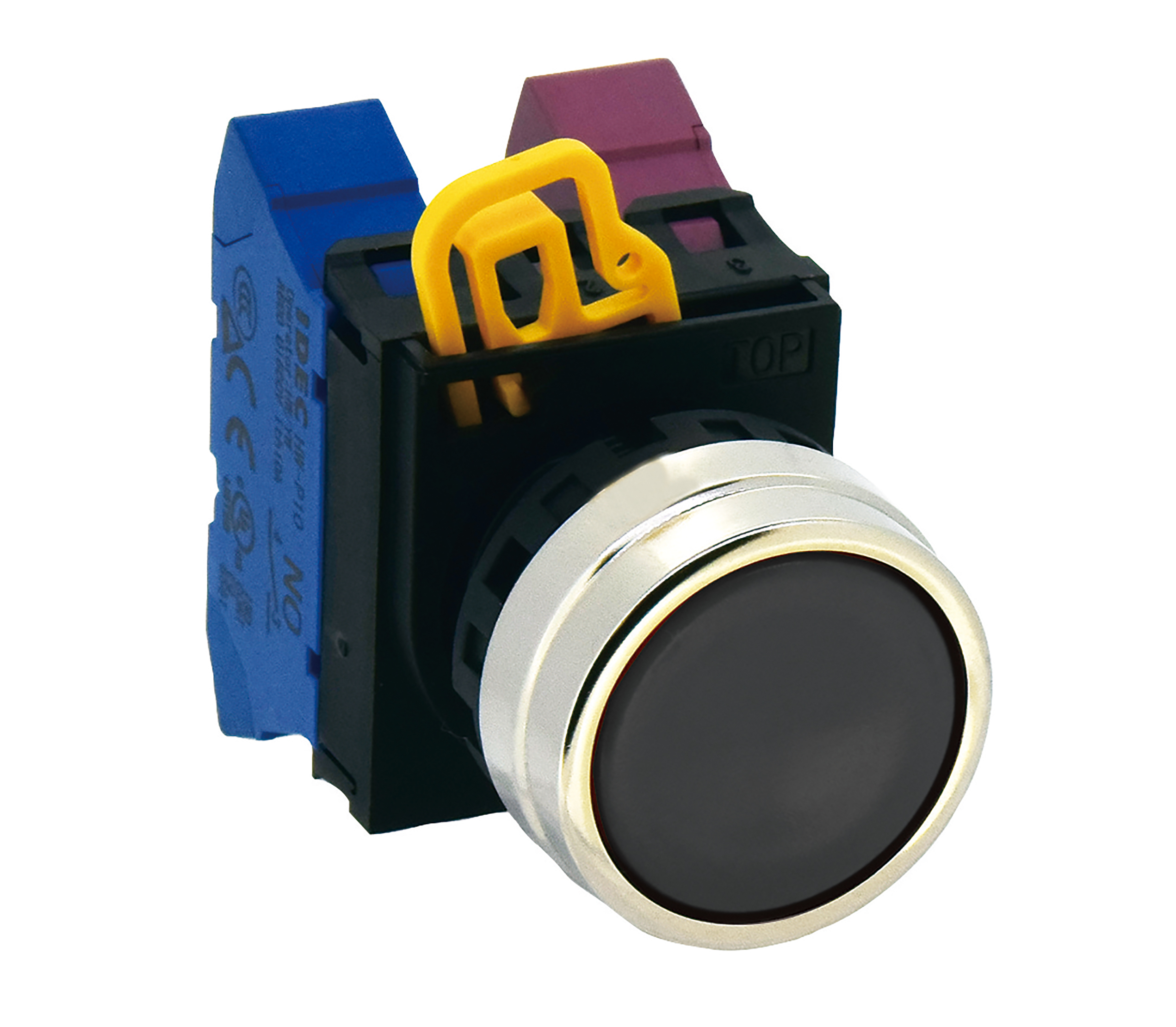 Idec YW4B Series Black Maintained Push Button Head, 22 mm Cutout, IP65