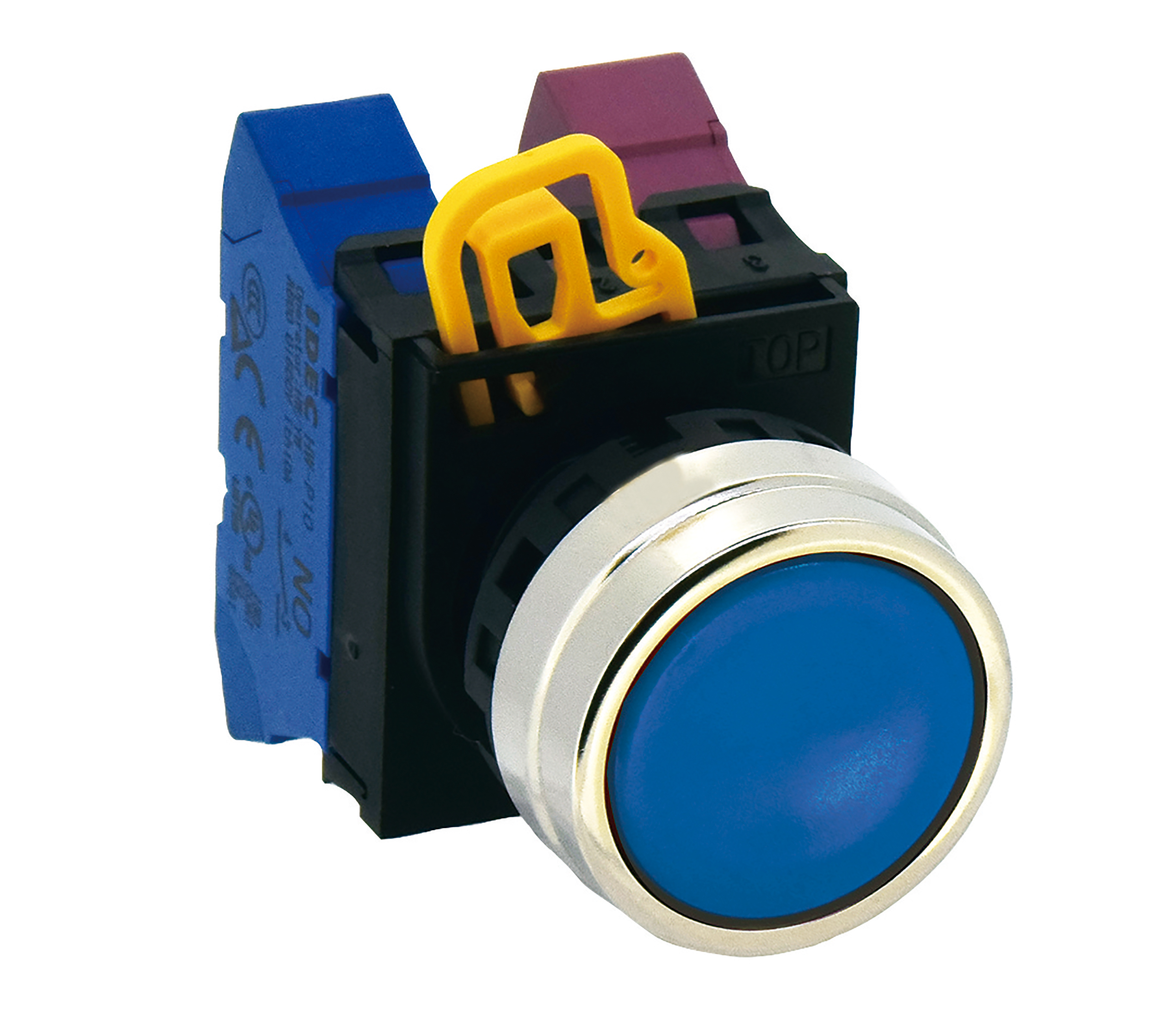 Idec YW4B Series Blue Maintained Push Button Head, 22 mm Cutout, IP65