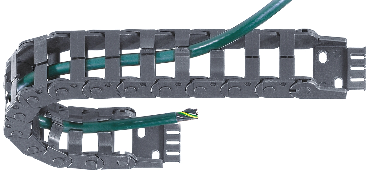 Igus e-chain, Z14 Black, W37mm x D25 mm, L1 m, 28 mm Min. Bend Radius, Igumid NB