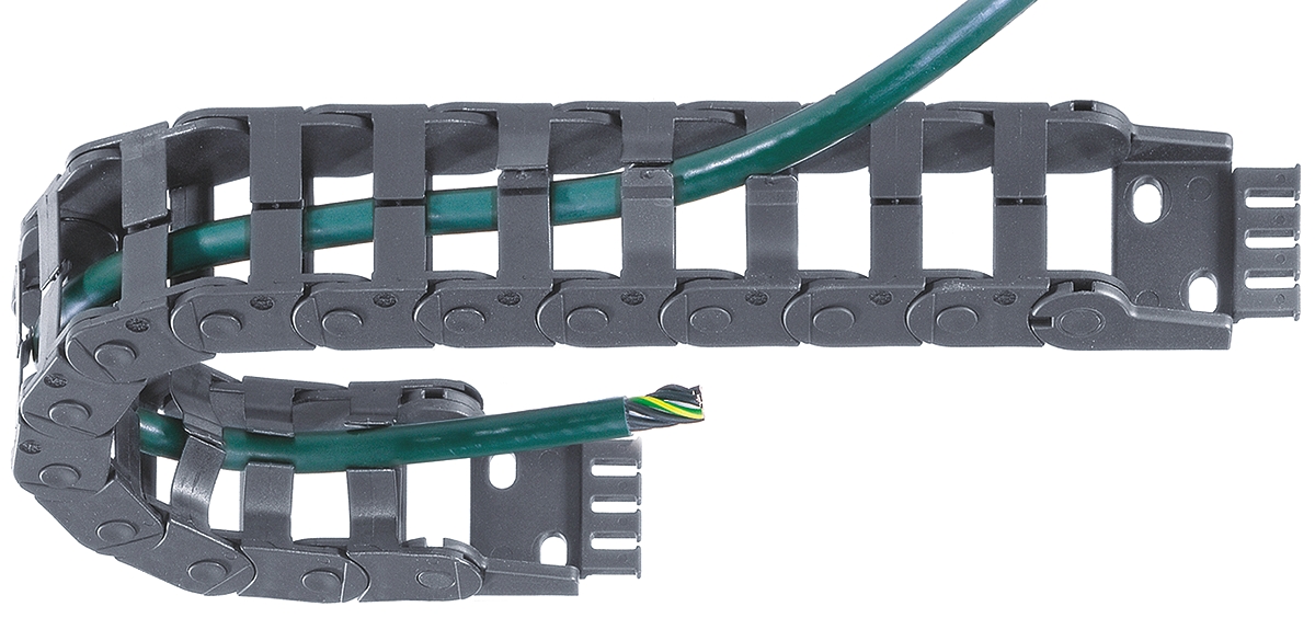 Igus e-chain, Z14 Black, W37mm x D25 mm, L1 m, 38 mm Min. Bend Radius, Igumid NB