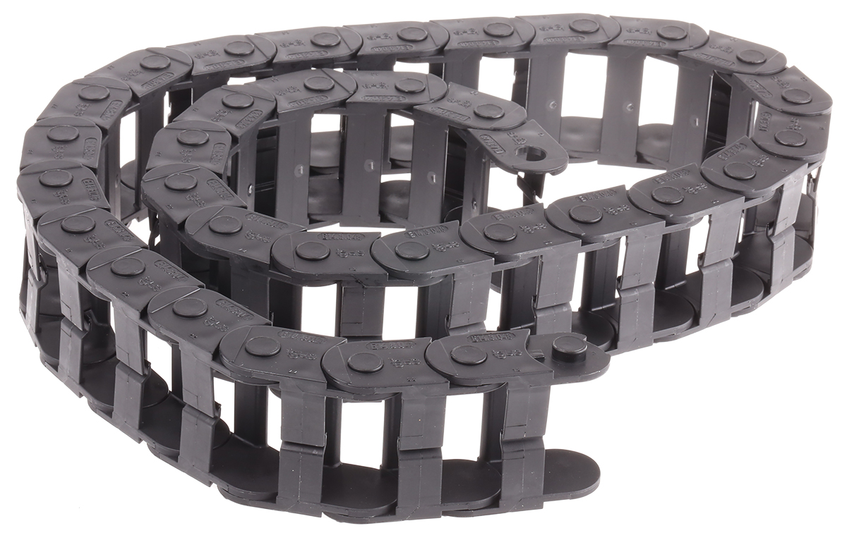 Igus e-chain, Z14 Black, W50mm x D25 mm, L1 m, 28 mm Min. Bend Radius, Igumid NB