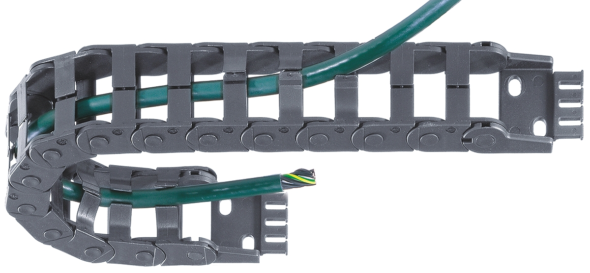 Igus e-chain, Z14 Black, W62mm x D25 mm, L1000.00 mm, 28 mm Min. Bend Radius, Igumid NB