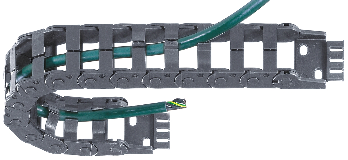 Igus e-chain, Z14 Black, W62mm x D25 mm, L1 m, 48 mm Min. Bend Radius, Igumid NB