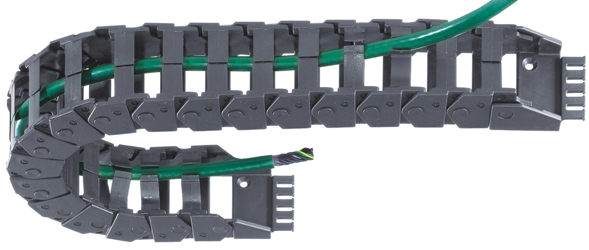 Igus e-chain, Z16 Black, W50.5mm x D39 mm, L1 m, 60 mm Min. Bend Radius, Igumid NB