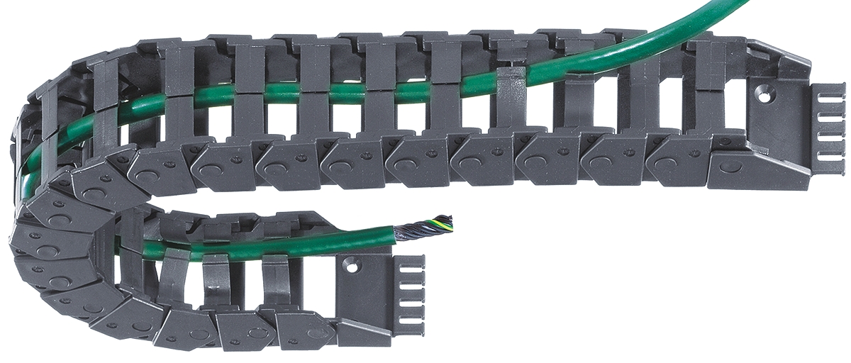 Igus e-chain, Z16 Black, W62.5mm x D39 mm, L1 m, 60 mm Min. Bend Radius, Igumid NB