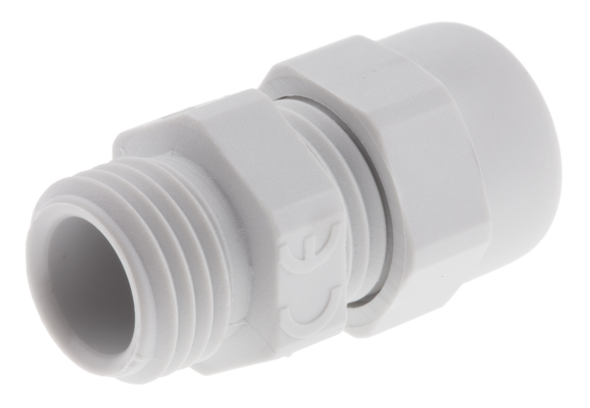z6100700r SIB WADI-TEC Series Grey Polyamide 6 Cable Gland, PG7 Thread, 3 mm min., 6 mm max., IP68