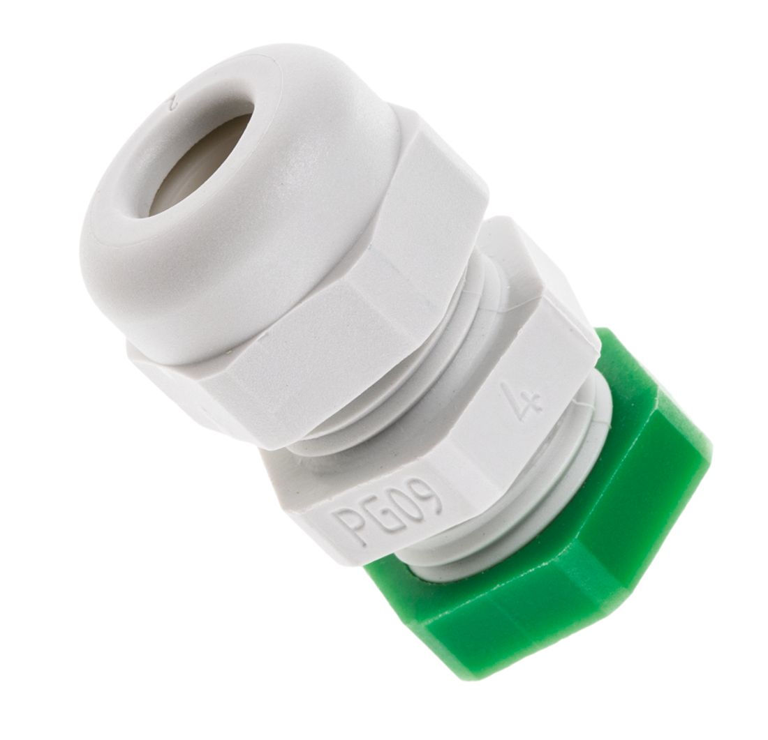 SIB WADI-TEC Series Grey Polyamide 6 Cable Gland, PG9 Thread, 4.5 mm min., 8 mm max., IP68