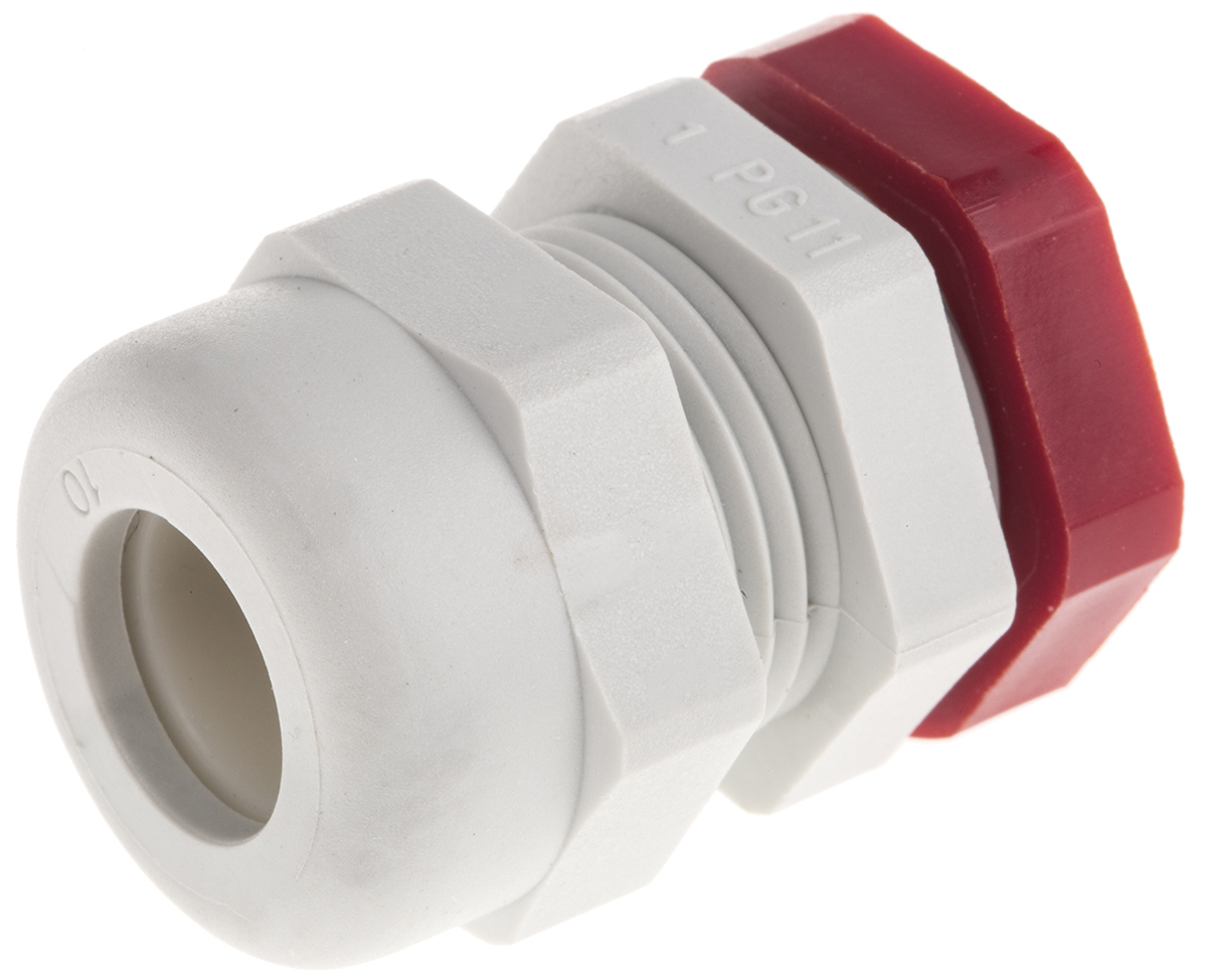 SIB WADI-TEC Series Grey Polyamide 6 Cable Gland, PG11 Thread, 5.5 mm min., 10.5 mm max., IP68