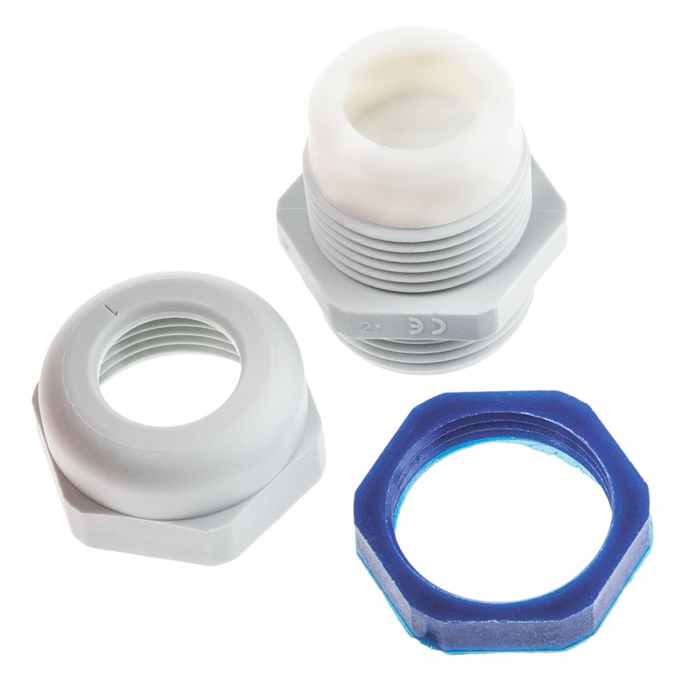 z6101300r SIB WADI-TEC Series Grey Polyamide 6 Cable Gland, PG13 Thread, 7 mm min., 12 mm max., IP68