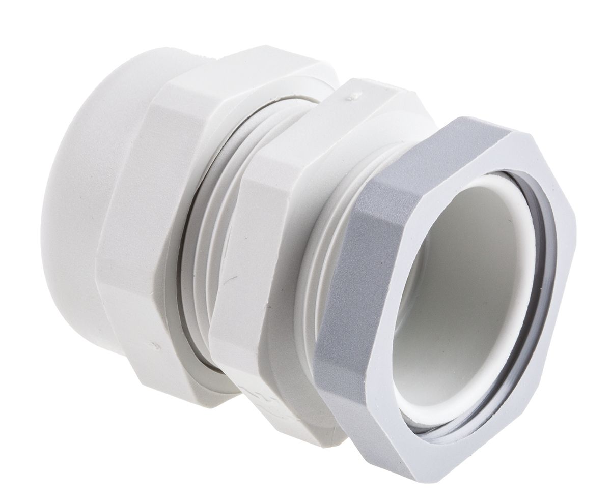 SIB WADI-TEC Series Grey Polyamide Cable Gland, PG21 Thread, 11.5 mm min., 18 mm max., IP68