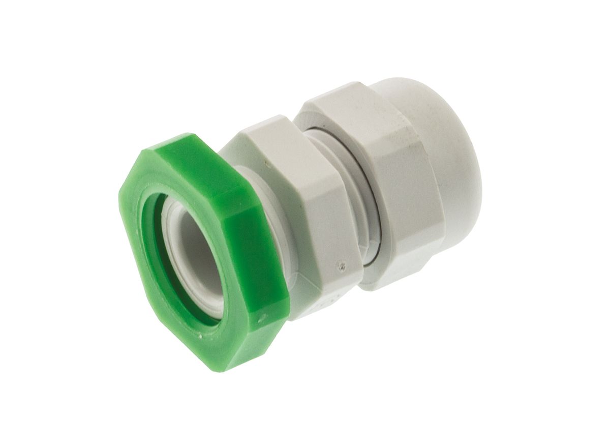 SIB WADI-TEC Series Grey Polyamide 6 Cable Gland, M16 Thread, 4.5 mm min., 8 mm max., IP68