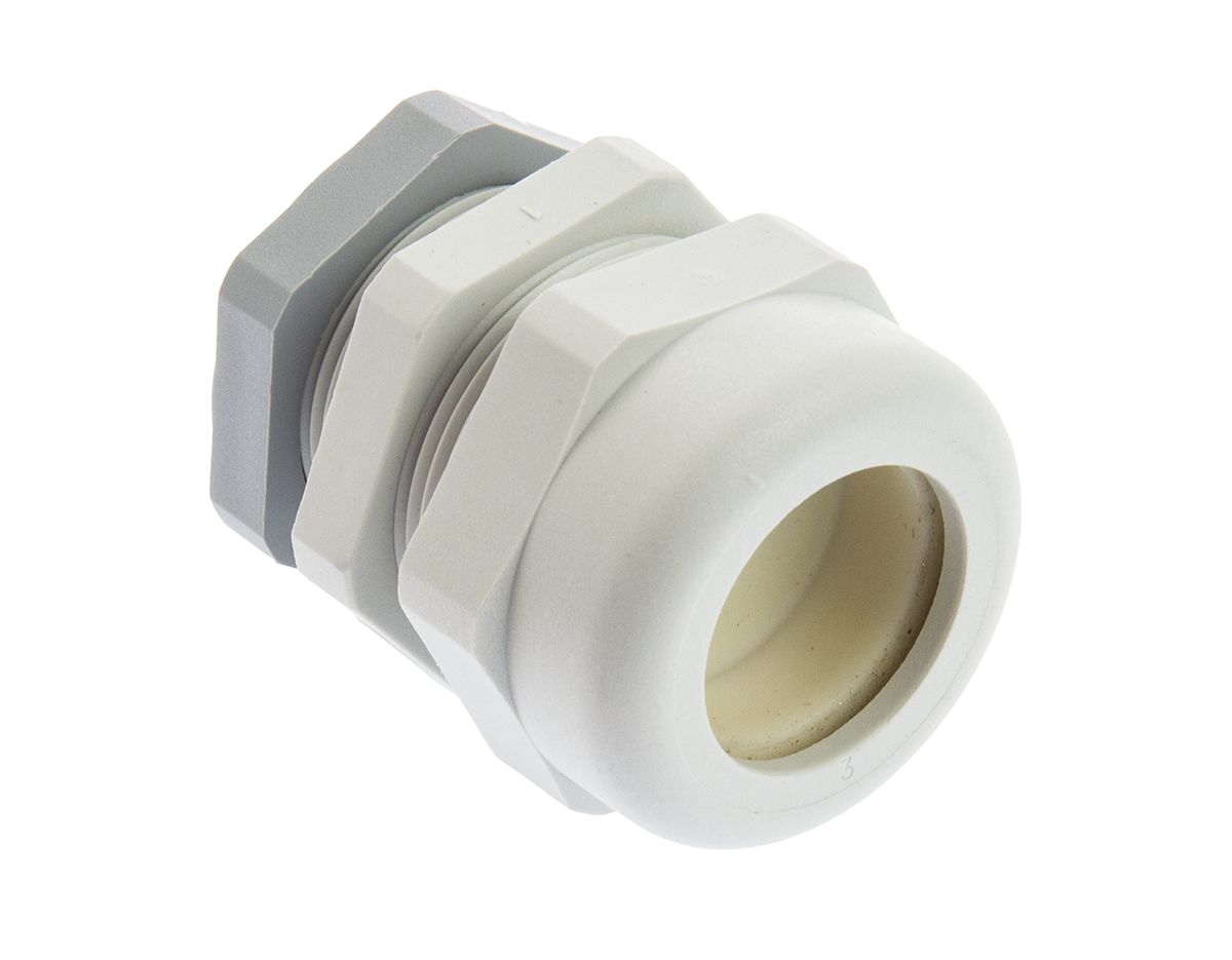 z6123200r SIB WADI-TEC Series Grey Polyamide 6 Cable Gland, M32 Thread, 15 mm min., 24.5 mm max., IP68