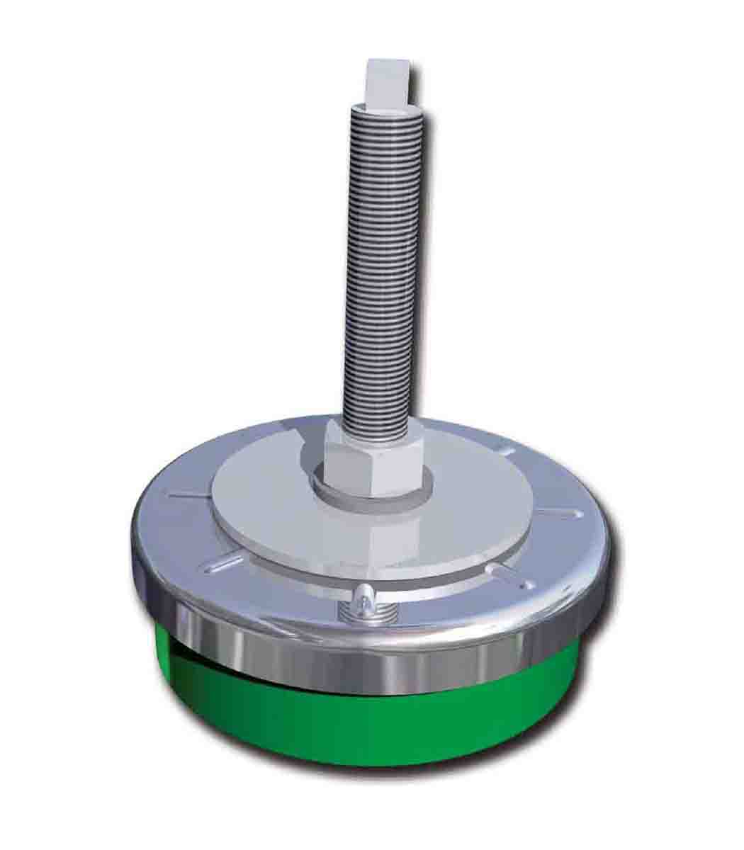 FIBET M12 80 mm Dia. Adjustable Foot, Steel, 500 kg Static Load Capacity