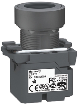 Schneider Electric Harmony XB5 Series Illuminated Radio Control Switch, Panel, 22.3 mm Cutout, IP66, IP67, IP69K, 24 V