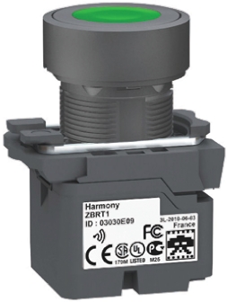 Schneider Electric Harmony Series Illuminated Radio Control Switch, 22 mm Cutout, Green LED, IP66, IP67, IP69K