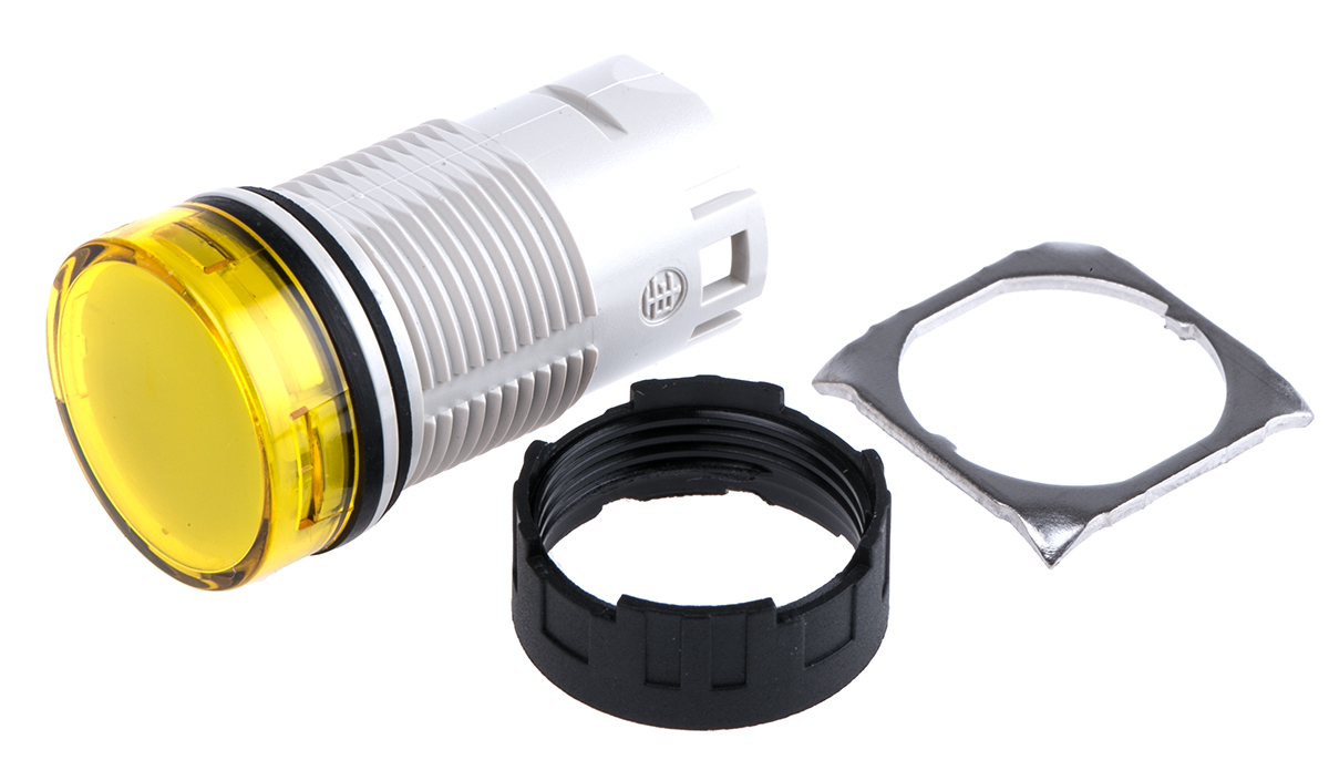 Schneider Electric Yellow Pilot Light Head, 16 mm Cutout Harmony Series