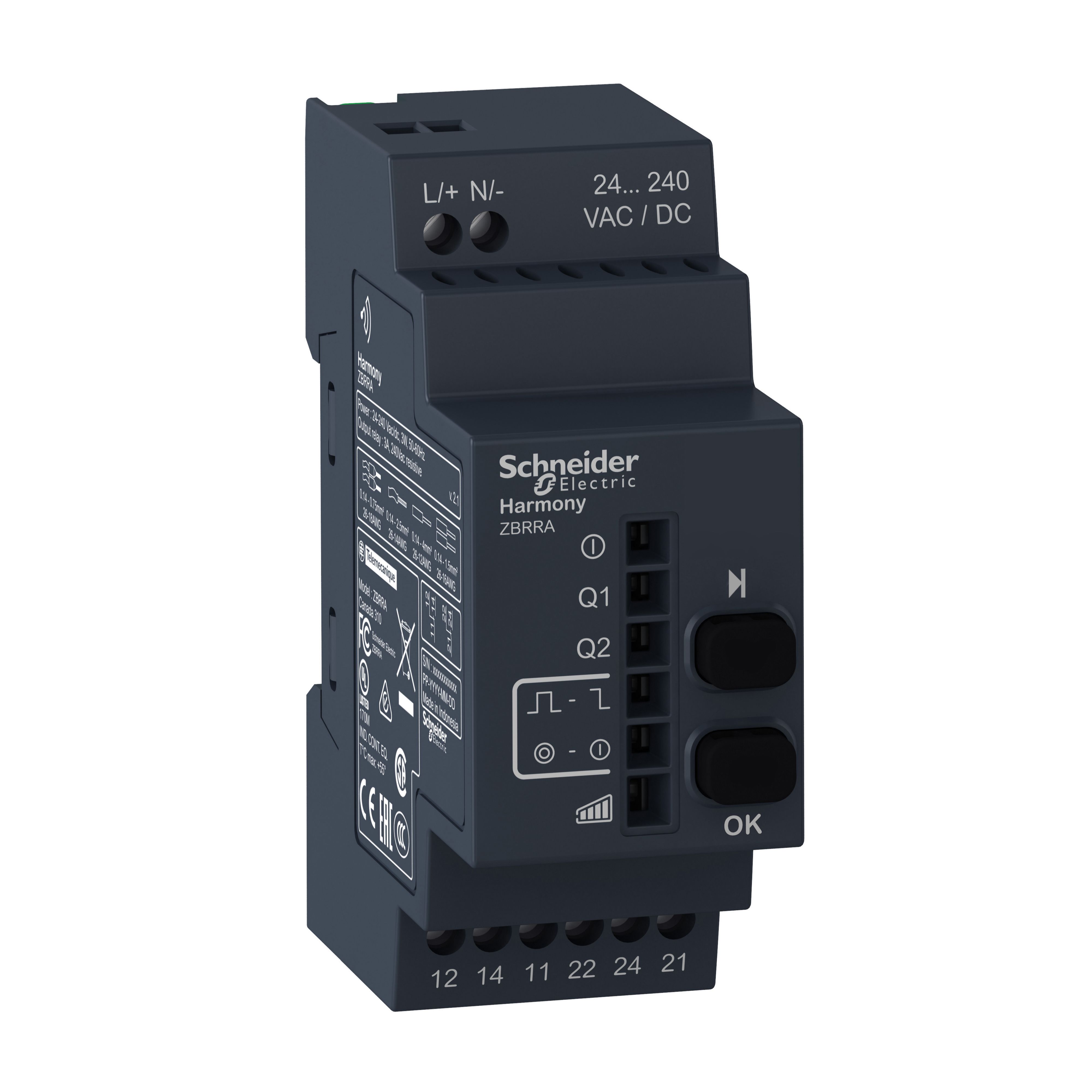 Schneider Electric Programmable Receiver for Use with Harmony XB5 Wireless Pushbuttons