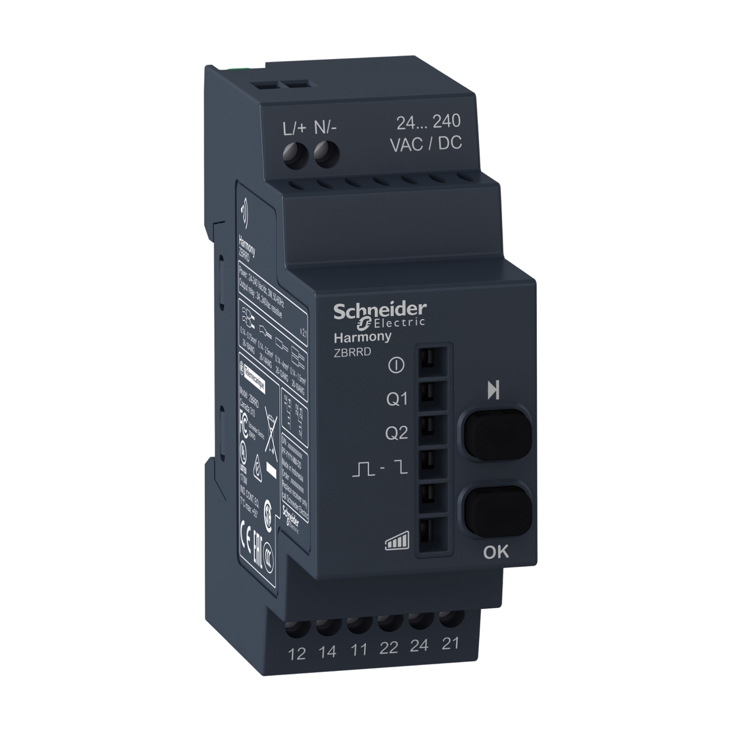 Schneider Electric Harmony Solid State Interface Relay 250V ac/dc DIN Rail Screw Clamp