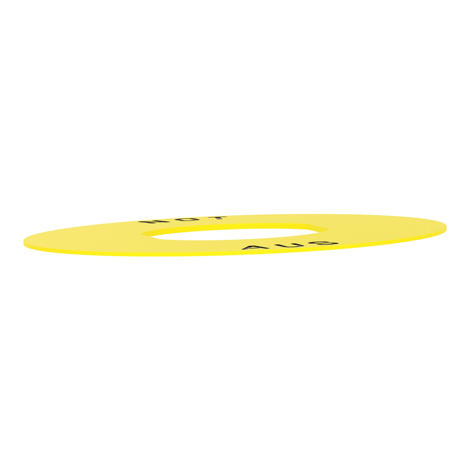 zby9260 Schneider Electric Legend Plate for Use with Harmony XB4 Harmony XB5, Pre-printed "Black NOT-AUS on yellow background
