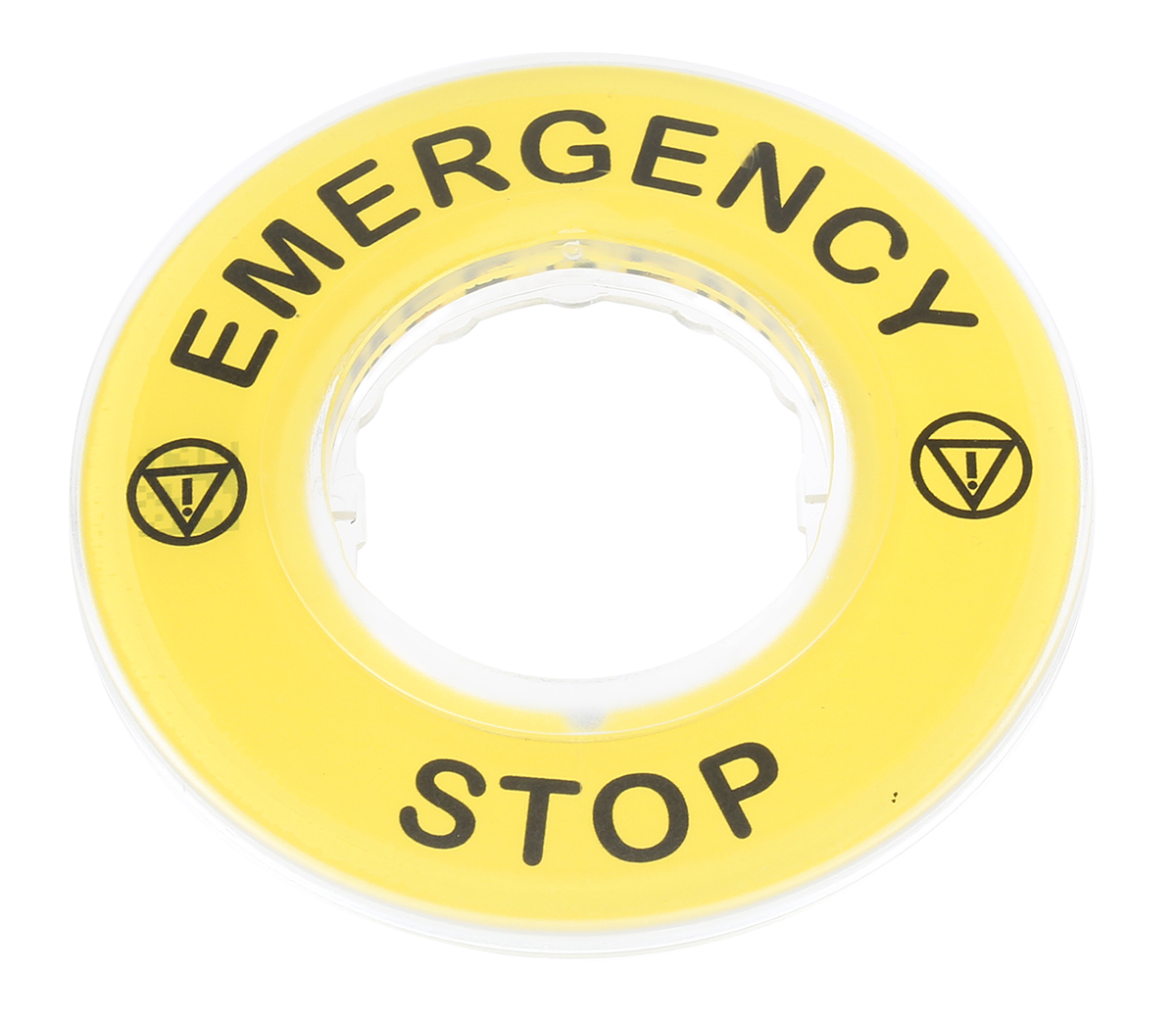 zby9320 Schneider Electric 3D Marked Legend Plate for Use with Emergency Stop Mushroom Head Push Button