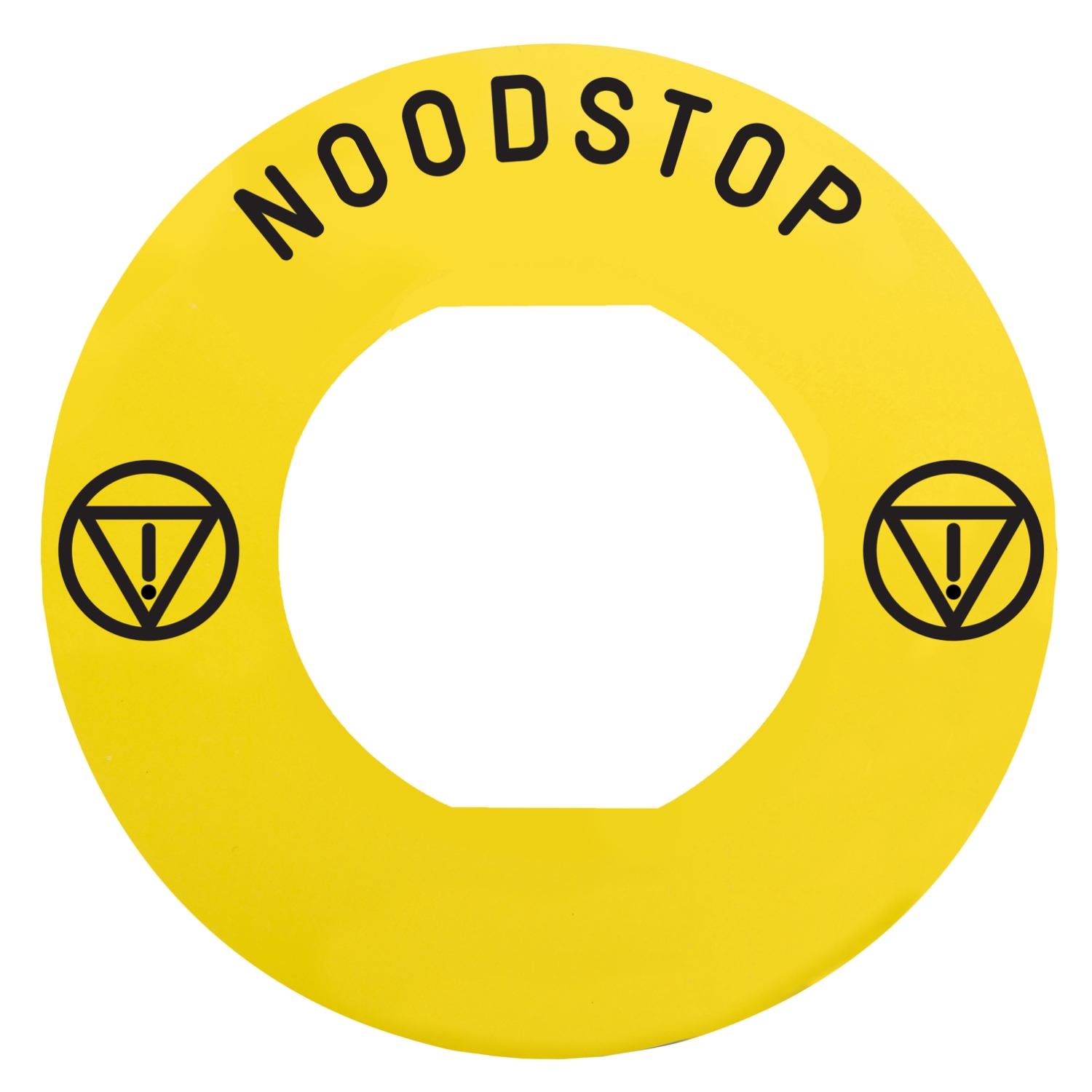 Schneider ElectricLabel for Use with Push Button, Pre-printed "Nodstop on Yellow Background