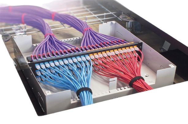 HellermannTyton Connectivity ZCE2 Series 19 Port RJ45 RJ Patch Panel Shielded 2 U Grey